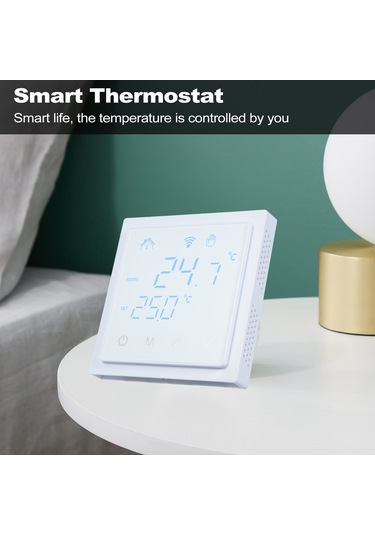 Gajeena Akıllı Wifi Termostat - Led Dokunmatik Ekranlı, 16a Yerden Isıtma Kontrol Cihazı