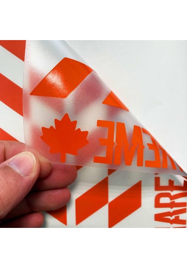 Alev Turuncusu Damalı Kask Motosiklet Sticker Takımı Çınar Extreme