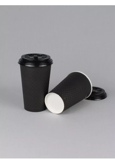 Softhomecraft Kağıt Bardak İki Katmanlı 400 Ml 10 Adet, Kapaklı 173946822 100 adet