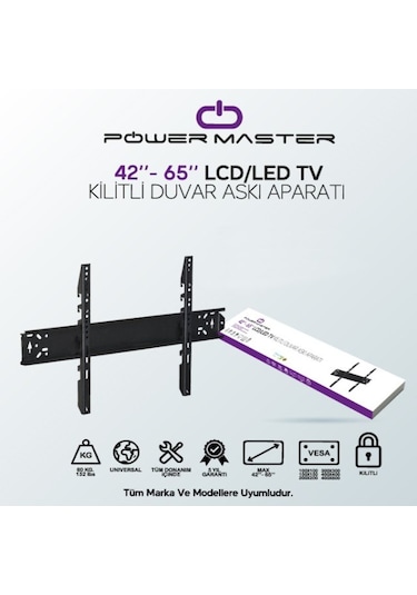 Powermaster 14753 42 65 Sabit Kilitli Lcd Led Askı Aparatı