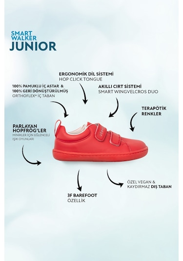 Smart Walker Junior Kırmızı Işık Barefoot Çocuk Ayakkabı-kırmızı Işık