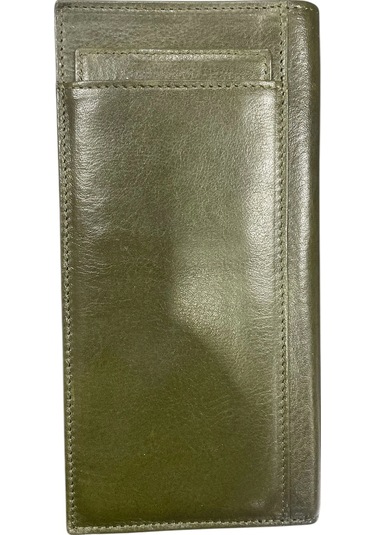 Karali Deri Mıknatıslı Arka Kartlık Cüzdan Yeşil Bc429-7 Yeşil