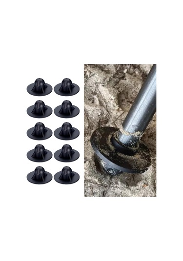 Dolıty 10x Moon Sandalye Ayak Örtüsü Patio Arka Bahçe 15-mm Siyah Çok Renkli