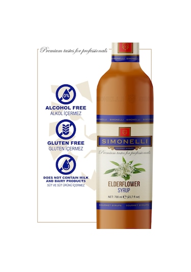 Simonelli Kahve Şurubu | Elderflower | 70 CL | + Pompa