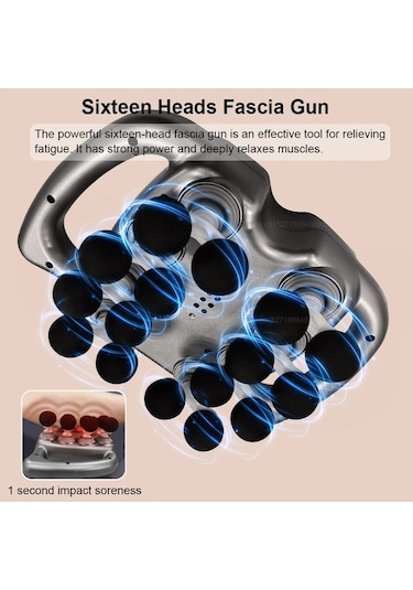 Maoyaya Fasya Tabancası 16 Kafa Profesyonel Vücut Masaj Aleti Çok Renkli Çok Renkli