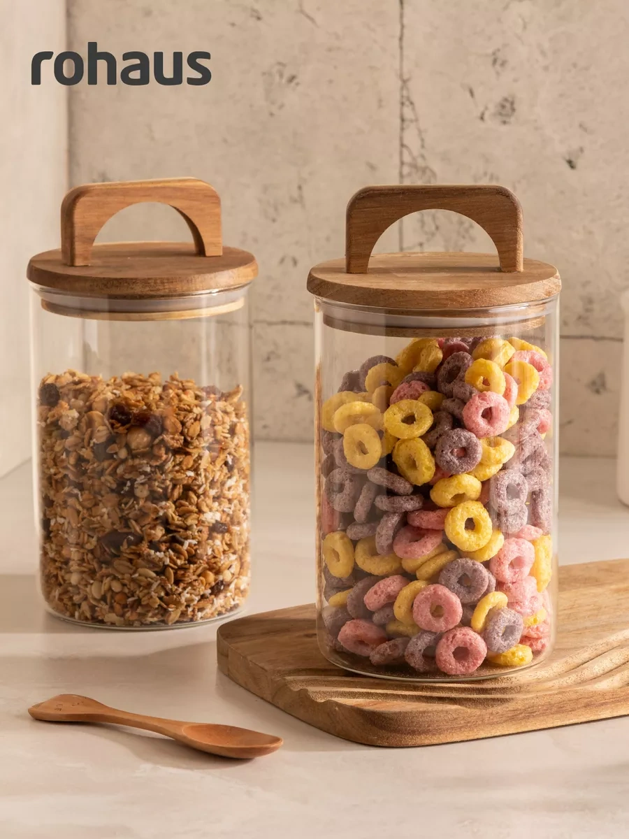 Rohaus 1000 Ml 2 Adet Kuru Gıda Saklama Kavanozu Seti 258275130
