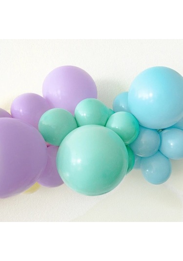 Willowhaven Renkli 63 Parça Pastel Balon Seti - Düğün Doğum Günü Dekorasyonu Renkli