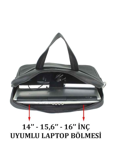 Case Club Omuz El Notebook Evrak Çanta Omuz Askılı 15,6 İnç Siyah