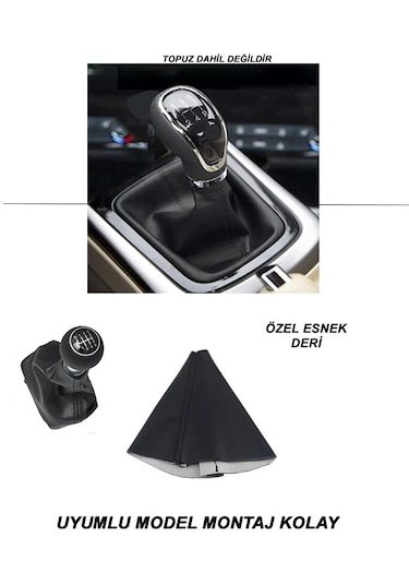 Toyota Verso Uyumlu Araba,oto,araç Vites Körüğü Siyah Dikiş Volkswagen T-roc