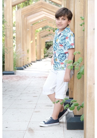 Pamuk Gömlek Hawaii Punky Animals 2022-B-0001