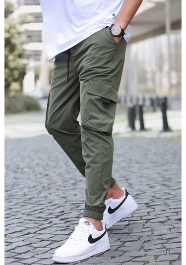 Madmext Haki Kargo Cep Erkek Jogger Pantolon 5461-haki Haki