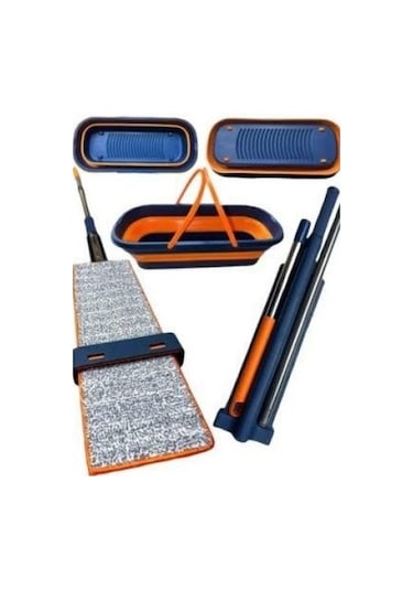 Katlanabilir Temizlik Mopu Ve Tekerlekli Kova Seti