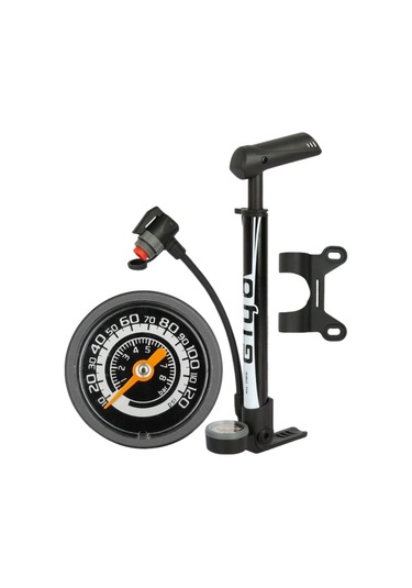 Yuntech01 Alüminyum 120psı Yüksek Basınçlı Bisiklet Pompa, Schrader-presta Valf, Canlı Basınç Göstergeli, Siyah, Taşınabilir Mini Stüdyo