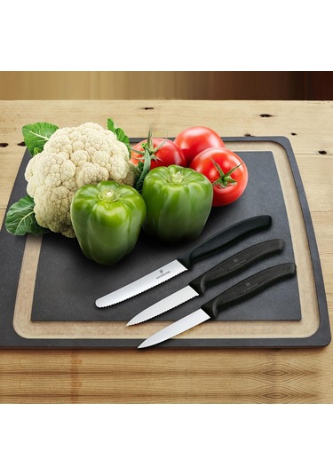 Victorinox VT 6.7113.3 Meyve Sebze Soyma Bıçak Seti Siyah