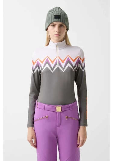 Bogner Sport First Layer Beline Termal Kadın Kayak Içlik İçlik Gri-turuncu