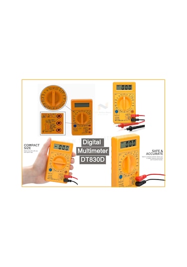 Breadboard Temel Elektronik Eğitim Seti + Dt830d Multimetre