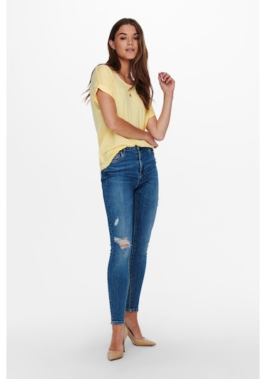 Only Bayan T Shirt 15106662 Açık Sarı Açık Sarı