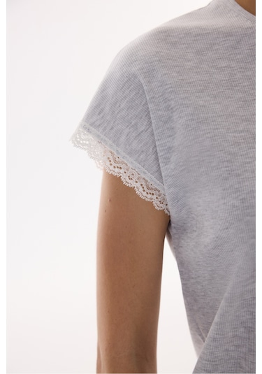 Penti Açık Gri Grey Kapri Pijama Takımı