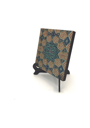 Geometrik Rumi Desen Baskılı Mdf Masaüstlük 10x10