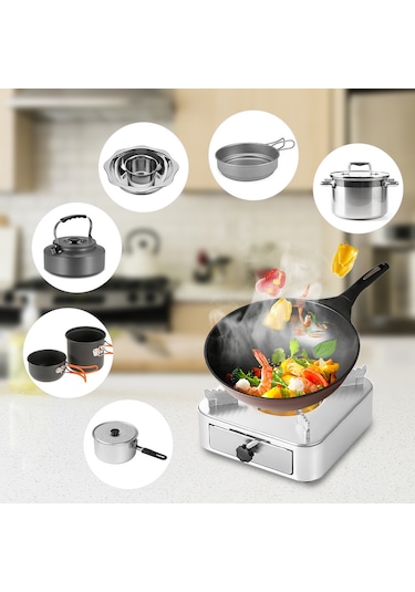 Monyee Altıgen Gümüş/altın/pembe Çekmeceli Alkol Ocağı - Alüminyum Ve Paslanmaz Çelik Malzeme İle 600g Ağırlık Altın