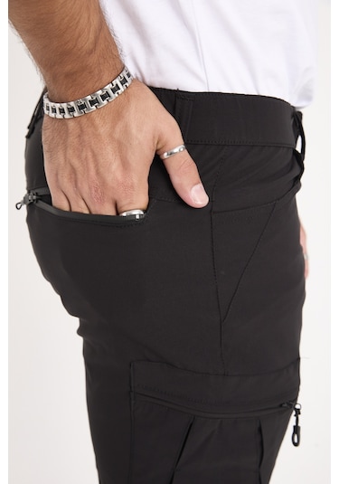 Camp532 Outdoor Tactical Su İticili Likralı Yazlık Erkek Taktik Pantolon Siyah