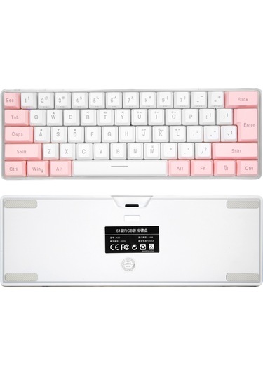 Yunboo 61 Tuşlu Rgb Aydınlatmalı Kablolu Membran Klavye - Kompakt Tasarım Ve Multimedya Kısayolları