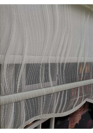 Çift Mekanizmalı Tül Ve Stor Perde - Model 5 Beyaz