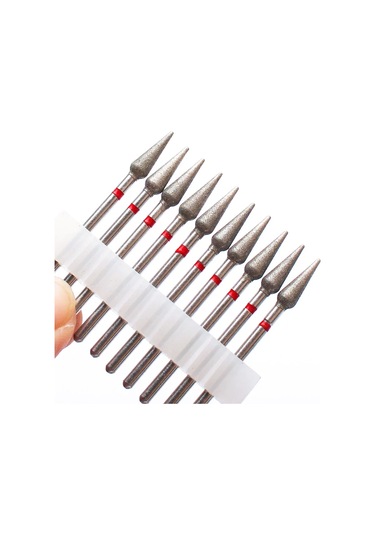 10 Adet Elmas Freze Kesicisi Tırnak Matkap Ucu Elektrikli Manikür Makinesi Tırnak Eti Temiz Dosyaları Ekipman Aksesuarları Araçları Açık Gri