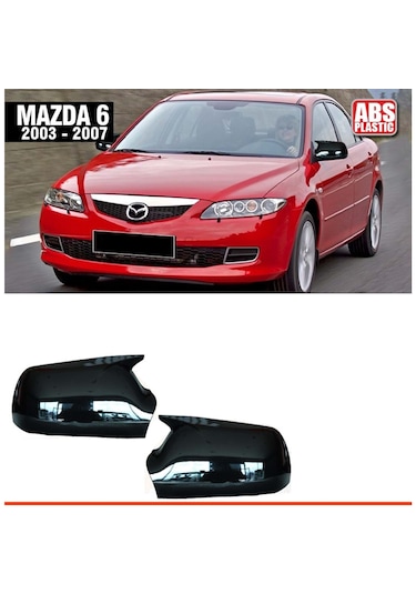 Mazda 6 Batman Yarasa Ayna Kapağı Parlak Siyah / 2003-2007 Arası