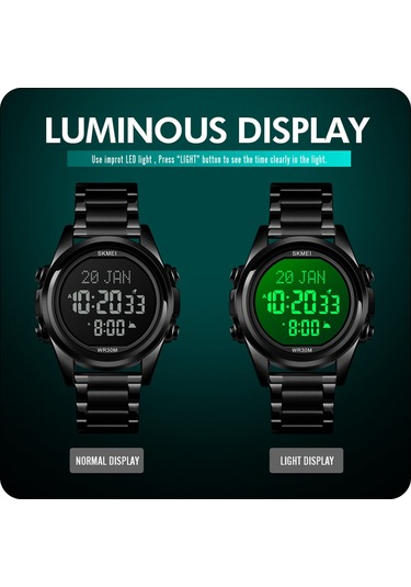 Skmeı Müslüman Dijital Saat - Namaz Qibla Pusulası, Hijri Takvimi, Kur'an Ayraç, Şehir Seçim Fonksiyonu, Tarih, Hafta, Alarm, Arka Işık, 3atm Su Geçirmez, Erkek Azan Saatleri, İslami Bileklik, Erkek Çok Renkli Skmeı Müslüman Dijital Saat - Namaz Qibla Pusulası, Hijri Takvimi, Kur'an Ayraç, Şehir Seçim Fonksiyonu, Tarih, Hafta, Alarm, Arka Işık, 3atm Su Geçirmez, Erkek Azan Saatleri, İslami Bileklik, Erkek Çok Renkli