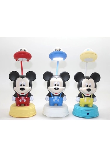 Mickey Mouse Masa Üstü Lamba Şarjlı Usb Alk2714 Çok Renkli