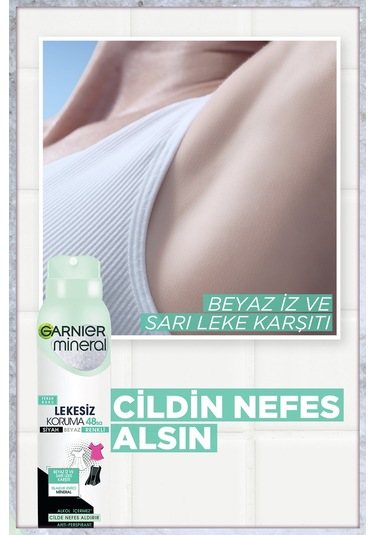 Garnier Mineral Lekesiz Koruma Kadın Sprey Deodorant 150 ML