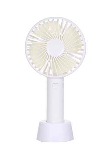 Fortunelane Usb Şarjlı Taşınabilir Masaüstü Fan, Elde Kullanım İçin Temiz, Hız Ayarlı, Beyaz