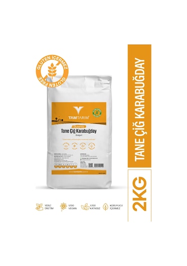 Tam Tarım Glutensiz Tene Çiğ Karabuğday 2 KG
