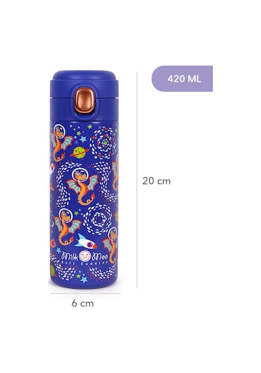 Milk&moo Çelik Çocuk Matarası Ponix 420 Ml Lacivert