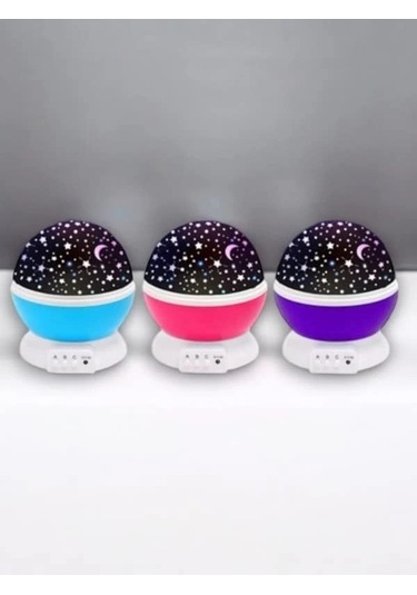 Bfs Yıldızlı Gökyüzü Efektli Projektörlü Masa Ve Gece Lambası Çok Renkli