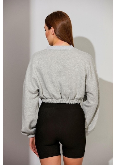 Alexandergardı Kadın Crop Sweatshirt (B22-110A01)