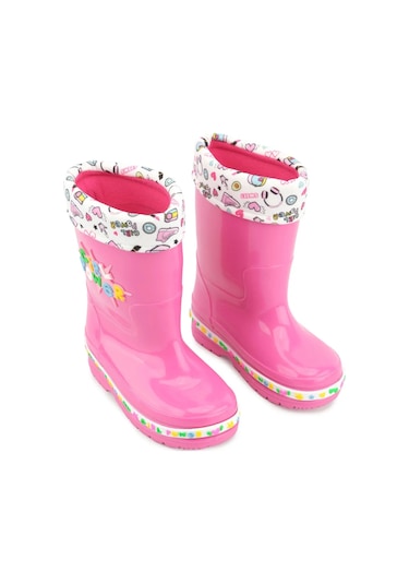 Gezer 00678 Kız Çocuk Termal Astarlı Su Yağmur Geçirmez Çizme Fuşya