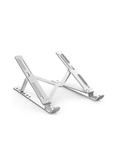 Alüminyum Alaşım Kanepe Defter Montajlı Kanepe Katlanabilir Dizüstü Bilgisayar Standı Gümüş Silver