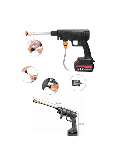 Akülü Oto Araç Yıkama Yüksek Basınçlı Araba Yıkama Makinesi Şarjlı