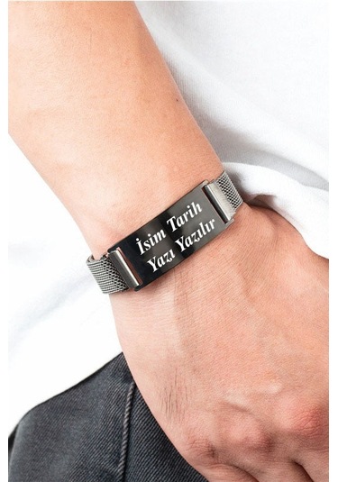 Spotify Şarkı Kodlu Hasır Kordonlu Çelik Erkek Bileklik scb10c Çok Renkli