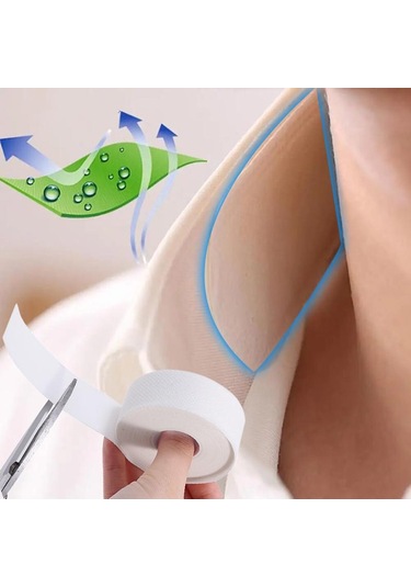 8/16m Yeni Tek Kullanımlık Kendinden Yapışkanlı Ter Pedleri Tişört Yaka Şapka Anti-terleme Pedi T-shirt Boyunluk Şapka Emici Etiket 8m