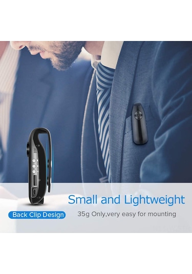 Wezone Mini Gömlek Kamerası 1080p Geniş Açı, Hareket Algılama Ve Gürültü Azaltma, Dışarıda Kullanıma Uygun, Usb Şarjlı