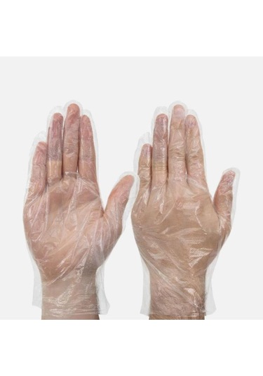 Tek Kullanımlık Şeffaf Poşet Eldiven Börek Eldiveni 100'lü