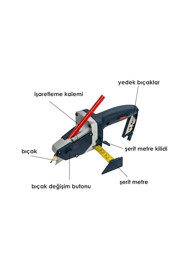 Rox 0124 Portatif Alçı Plaka Ölçme Kesme ve İşaretleme Aleti