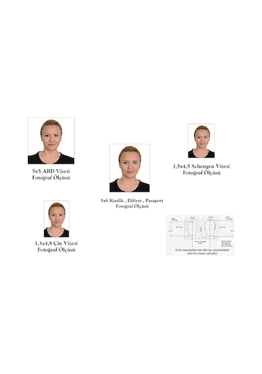 Vesikalık & Biometrik Fotoğraf 12 Adet