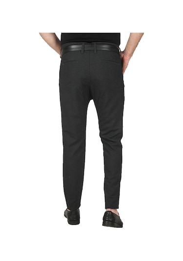 Deepsea Erkek Füme İtalyan Kesim Tüylenmez Likralı Spor Pantolon Esnek Kumaş Bilek Boy Boru Paça Klasik Pantolon 2502005 Füme