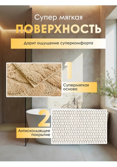 Homy Mood Banyo Ve Tuvalet Paspasları 2 Parça Seti 326312742 Bej