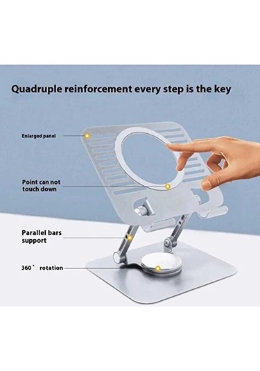 Metal Stand 360 Dönebilen Tablet Ve Laptop Standı / 4-12.9 İnch