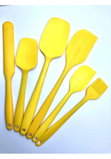 Ale-alena Sarı Silikon Mutfak Gereçleri Seti, 6 Parça 137864059 Gri